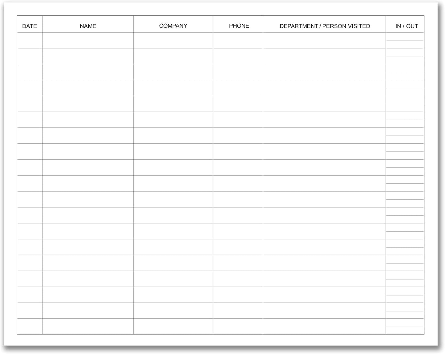 BookFactory Visitor Log Book/Visitor Register/Visitor Sign-in Book - 120 Pages, 8 7/8'' x 7'' - Green Cover, Section Sewn Hardbound (Made in USA)