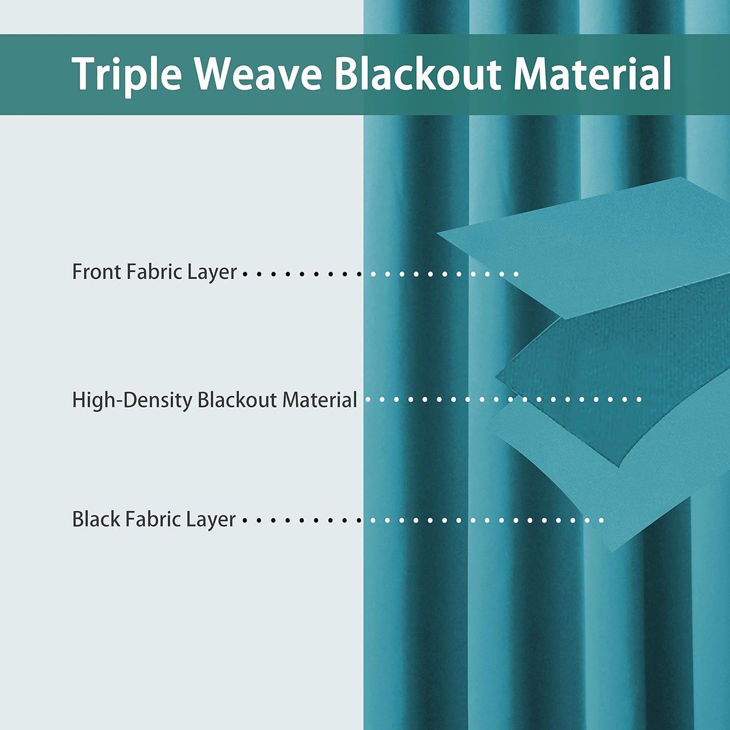 BONZER Extra Wide Room Divider Curtain Total Privacy Wall Noise Reducing Blackout Curtains for Apartment, Studio, 108L x 120W Inch (9L x 10W ft), 1 Panel, Teal