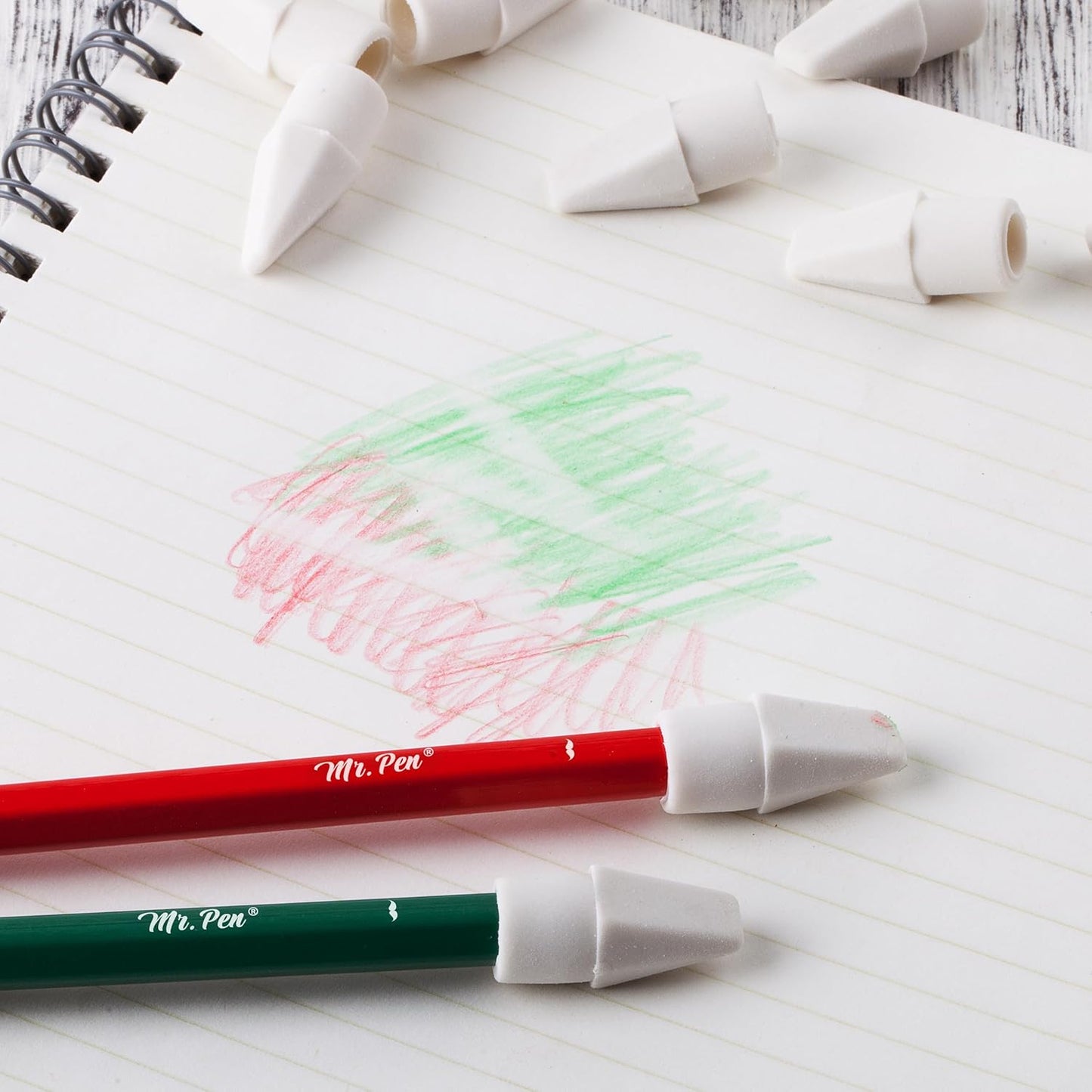 Mr. Pen- White Pencil Top Erasers, 120 pcs, Eraser Caps for Pencils, White Pencil Head Erasers for Pencils Tops