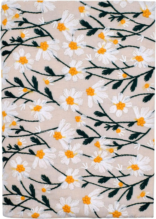 BLBMH A5 Book Covers for Paperbacks Book Cover for Privacy Fit for 5.5x8.3 inch Adjustable Book Sleeve Cover for A5 Diary Notebook Fabric Softcover Protector for Women Over 15 - Daisy 2