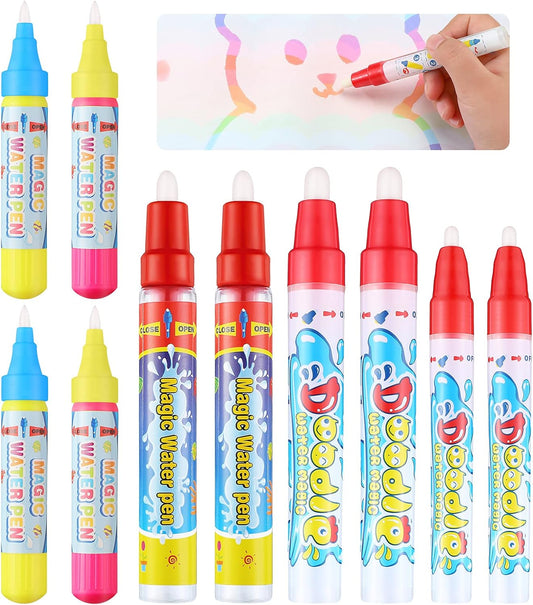 Tenare 10 Pcs Water Pens Water Doodle Pens Replacement Drawing Markers Doodle for Toddlers Kids Painting