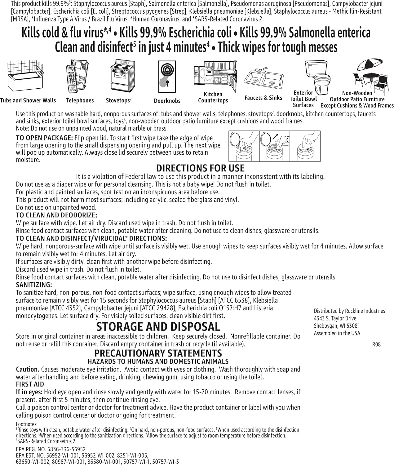 Amazon Basics Disinfecting Wipes, Lemon & Fresh Scent, Sanitizes/Cleans/Disinfects/Deodorizes, 340 Count (12 Packs of 85)
