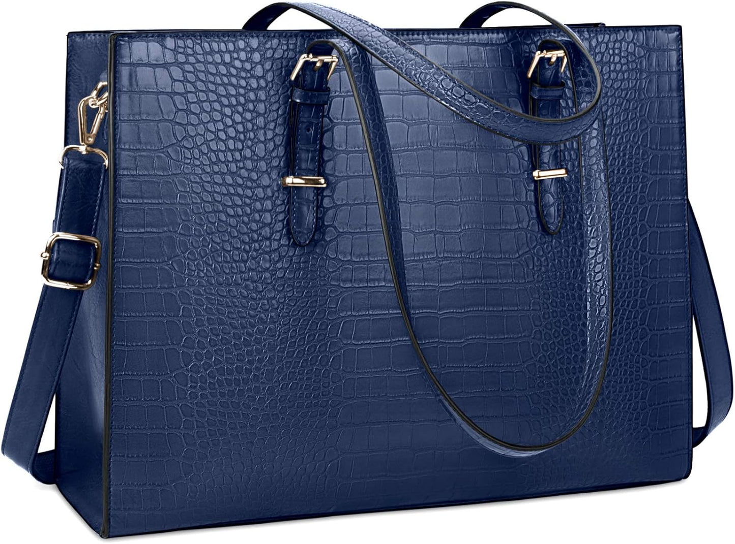 Laptop Bag for Women 15.6 Inch Laptop Tote Bag Leather Classy Computer Briefcase for Work Waterproof Handbag Professional Shoulder Bag Women Business Office Bag Large Capacity