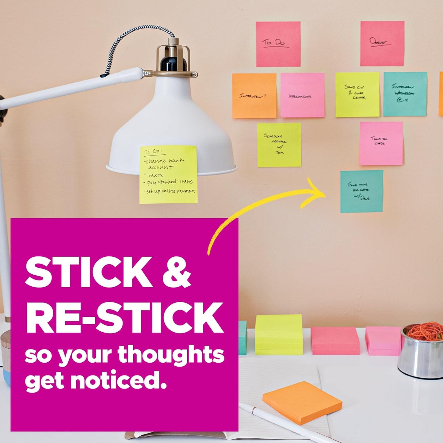 Post-it Super Sticky Notes Teacher Pack, Assorted Colors, 3 in. x 3 in., 15 Pads/Pack, 45 Sheets/Pad (654-15SSBTS-SR)
