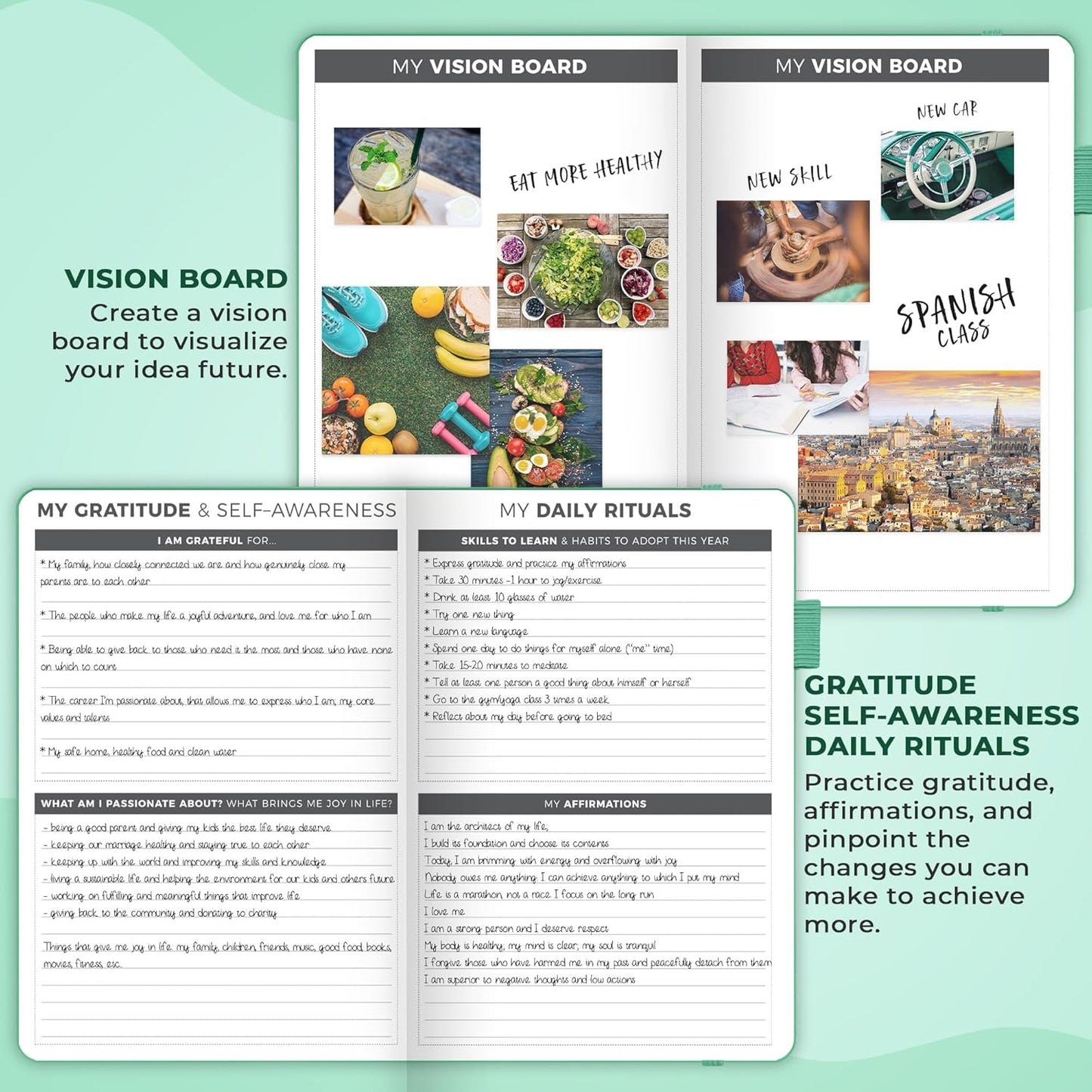 Clever Fox Planner – Undated Weekly & Monthly Planner for Productivity, Time Management & Goals – Organizer Journal – A5 (Emerald)