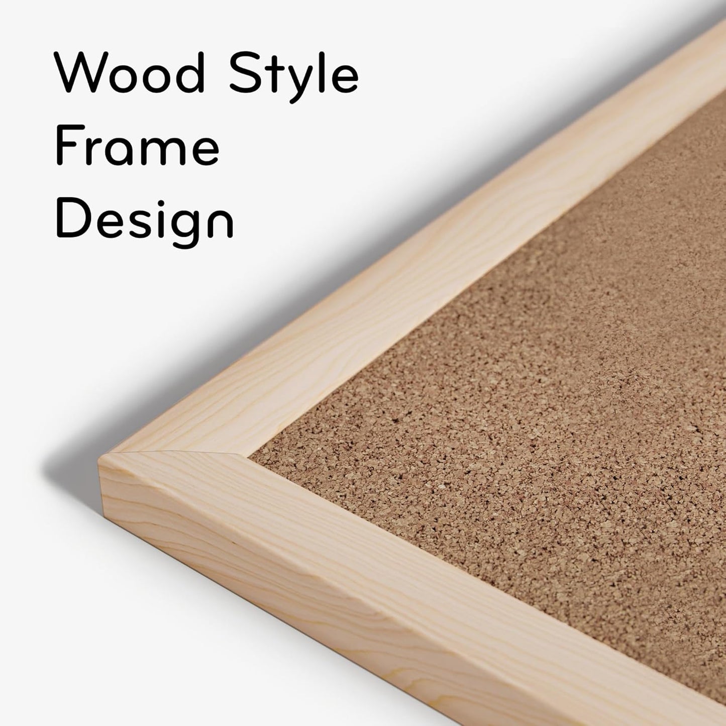 U Brands Cork Bulletin Board,18 x 24 Inches, Light Birch Wood Frame (265U00-01)