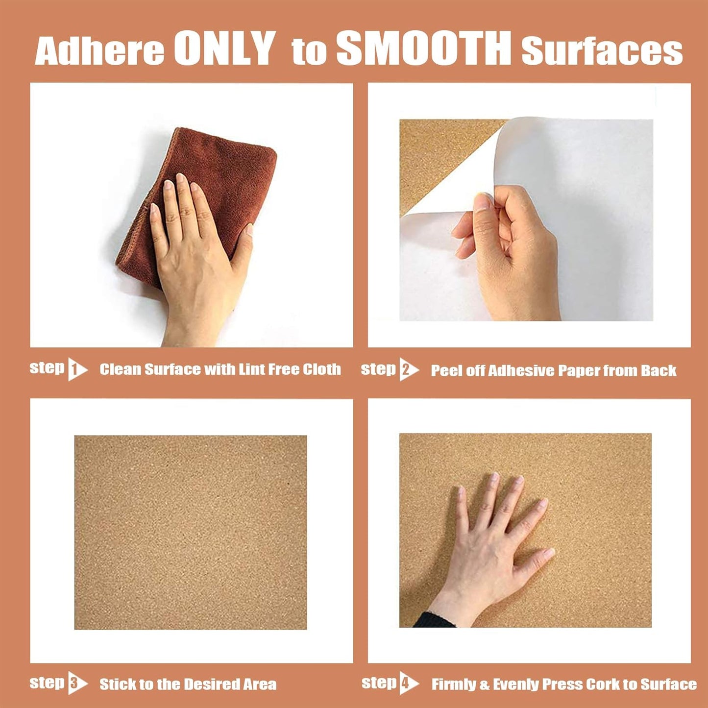 SUNGIFT Cork Board 12"x12" - 1/2" Thick Square Bulletin Boards 6 Pack Cork Tiles with 50 Push Pins Mini Wall Self-Adhesive Corkboards Tiles for Wall