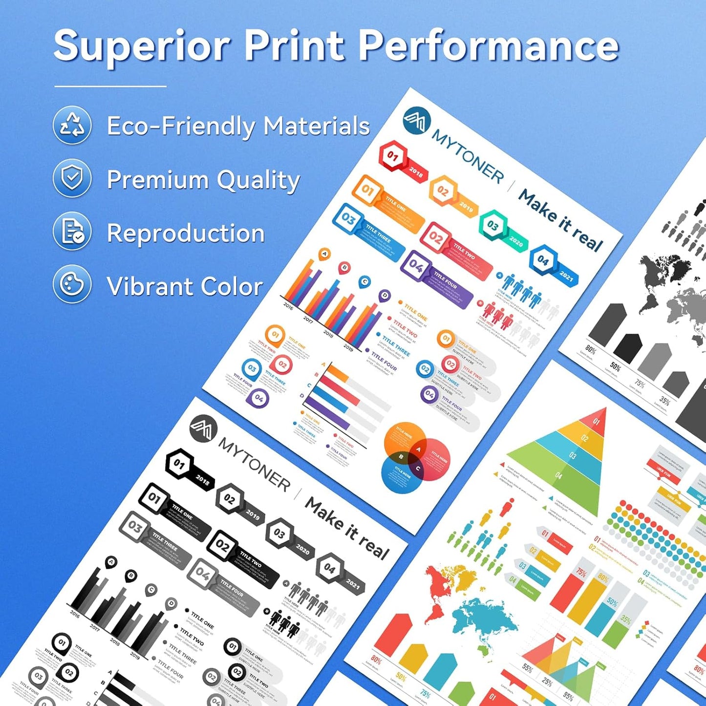 414X Toner Cartridges 4 Pack High Yield MFP M479fdw with Chip Compatible Replacement for HP 414X 414A for Color Laserjet Pro MFP M479fdw M479fdn M479dw M454dw M454dn M479 Printer Ink W2020X W2020A