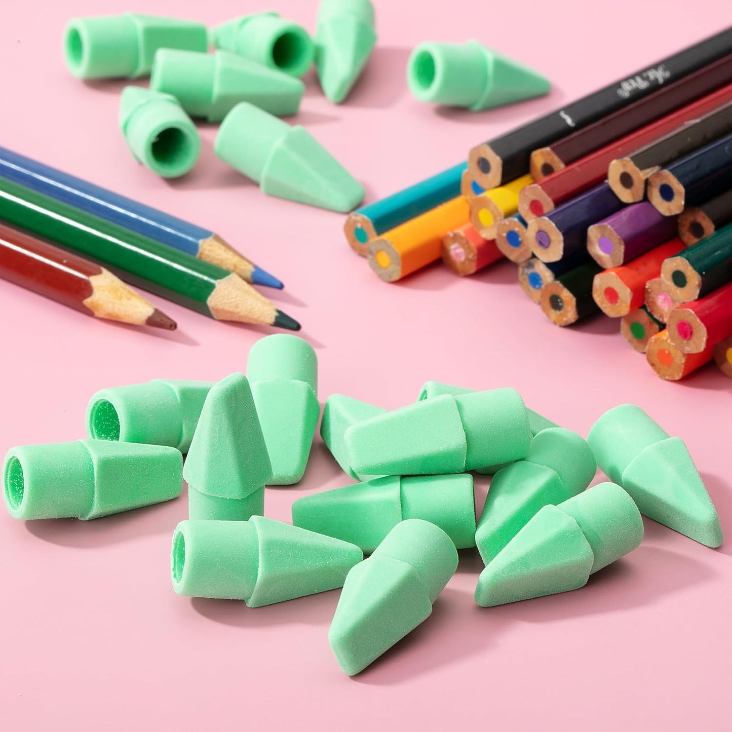 Mr. Pen- Pencil Erasers Toppers, 120 Pack, Green, Erasers for Pencils, Pencil Top Erasers, Pencil Eraser, Back to School Supplies