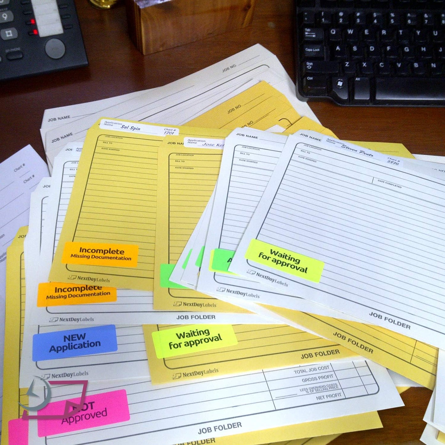 NextDayLabels - 8-1/2 x 11" Neon Color High Light Fluorescent Labels for Laser & Inkjet Printer (Yellow Fluorescent, 1" x 2-5/8" - 30 Per Page | 750 Labels)