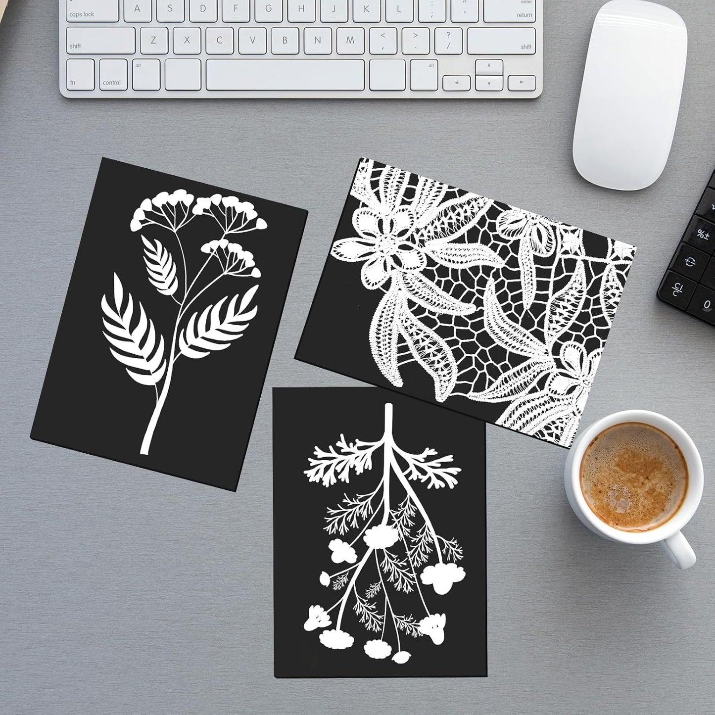 50 Pcs Non Adhesive Magnetic Sheet 5 x 7 Inch for Die Storage Flexible Magnetic Sheets Plain Sheet for Arts and Crafts Scrapbooking DIY Photography, Easy to Cut and Organize