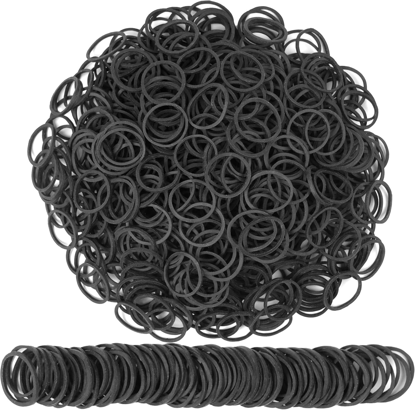 Rubber Bands Black Small Mini Elastic Band 1300Pcs rubber band For Office & Home Supplies Inside Diameter 0.63inch