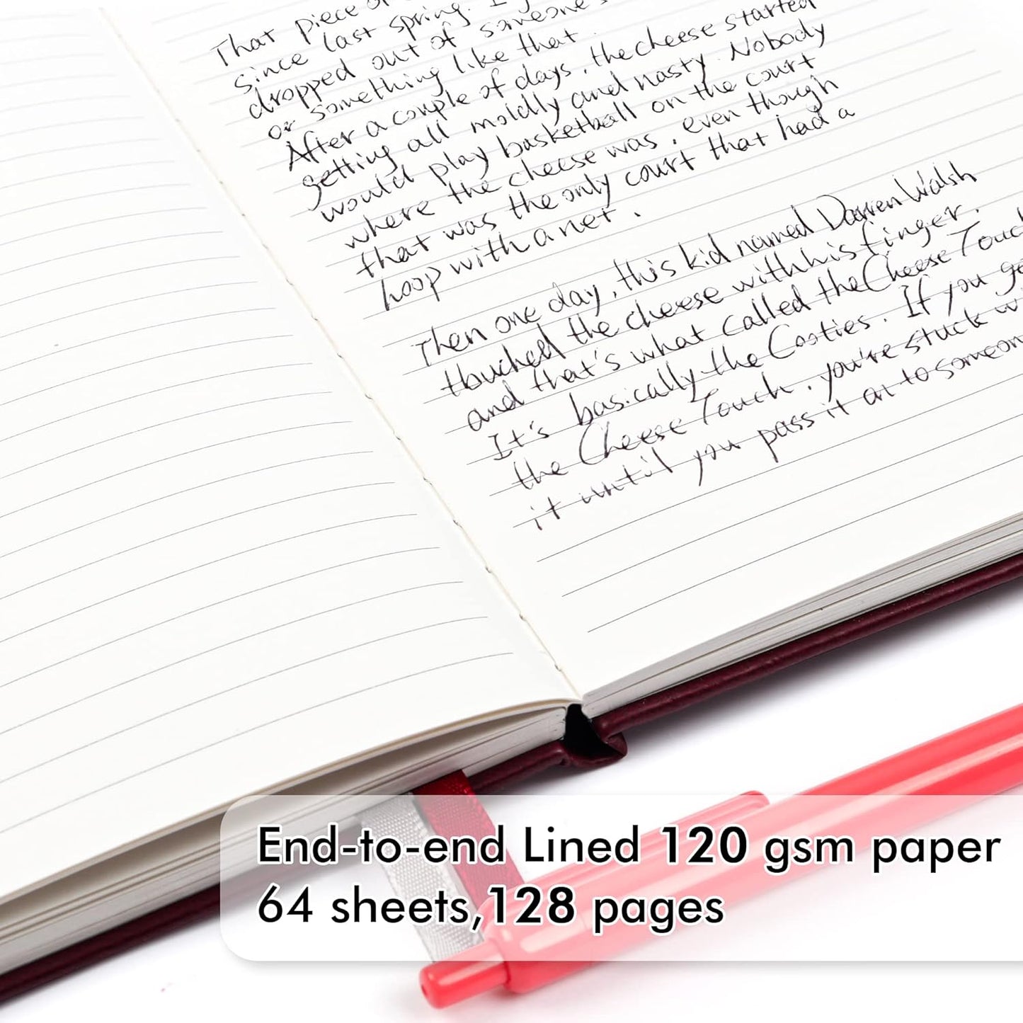 feela 24 Pack Journal Notebook for Work, Business Notebook Bulk Hardcover Lined Writing Journal with Pen Holder for Men Women Note Taking, with 24 Black Pens, 120 GSM, 5.1”x8.3”, A5, Wine