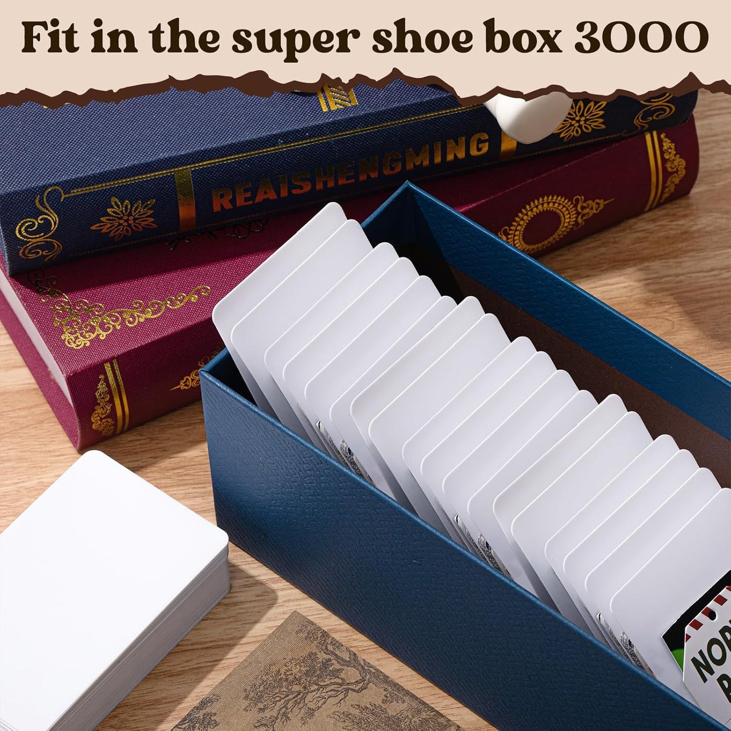 Zomiboo 50 Pcs Tall Trading Card Dividers White 2.7 x 4.2 Inch Plastic Card Dividers for Storage Boxes Games Sports Baseball