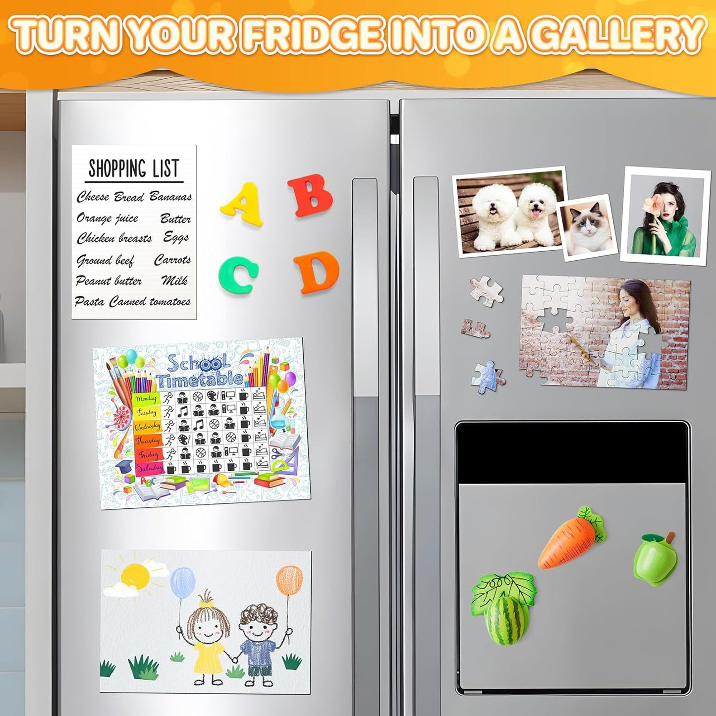 FINDMAG Magnetic Adhesive Sheets, 40PCS Magnetic Tape, Flexible Magnet with Adhesive Backing, Magnet Sheet Stickers for Crafts, Board, Photos, 4" x 6"