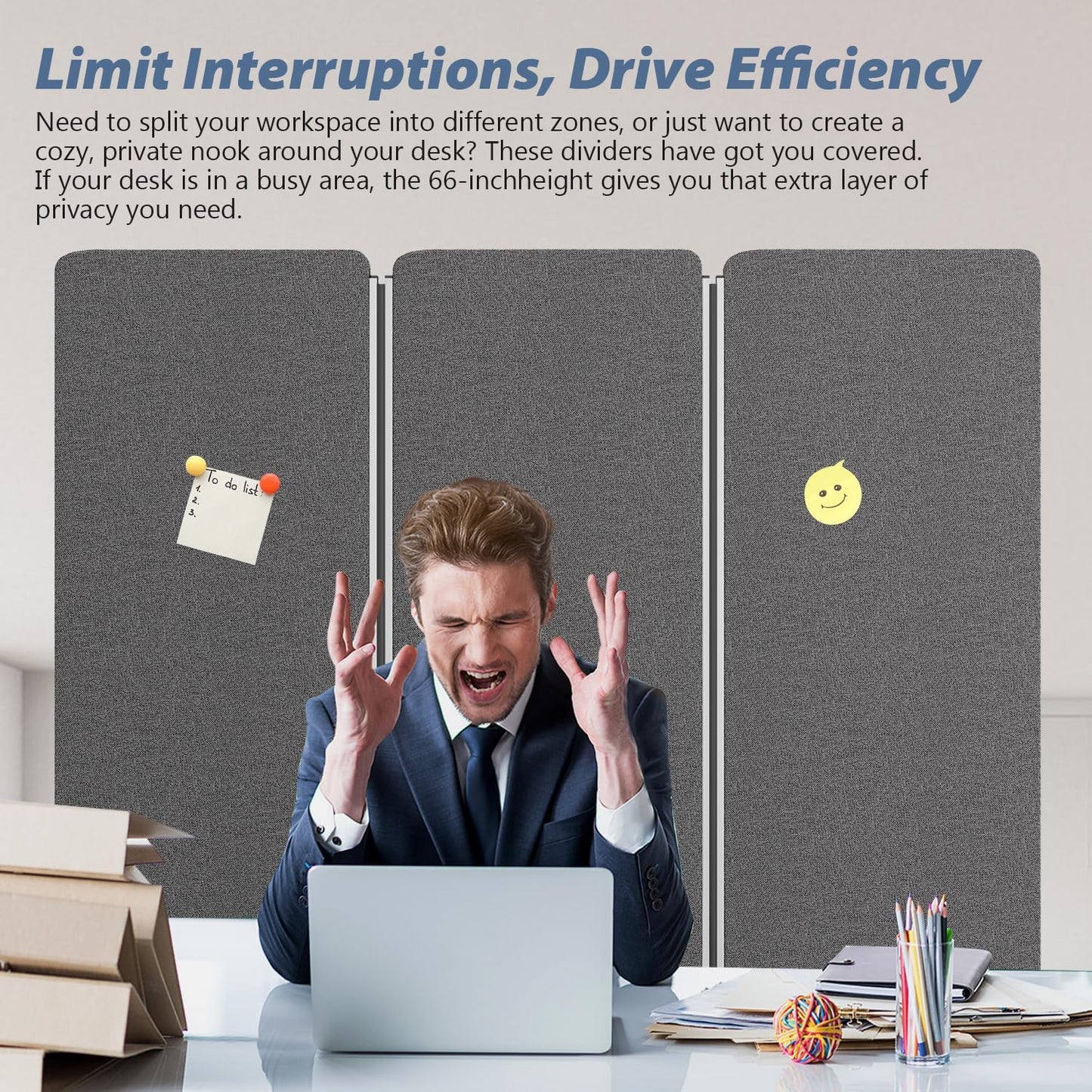 Acoustic Room Divider Privacy Panel with Wheels, 3 Panel Soundproof Room Divider (Aluminum Frame) for Room Partition, Folding Room Dividers Separation Office Cubicle Wall Sound Proof Partition Divider