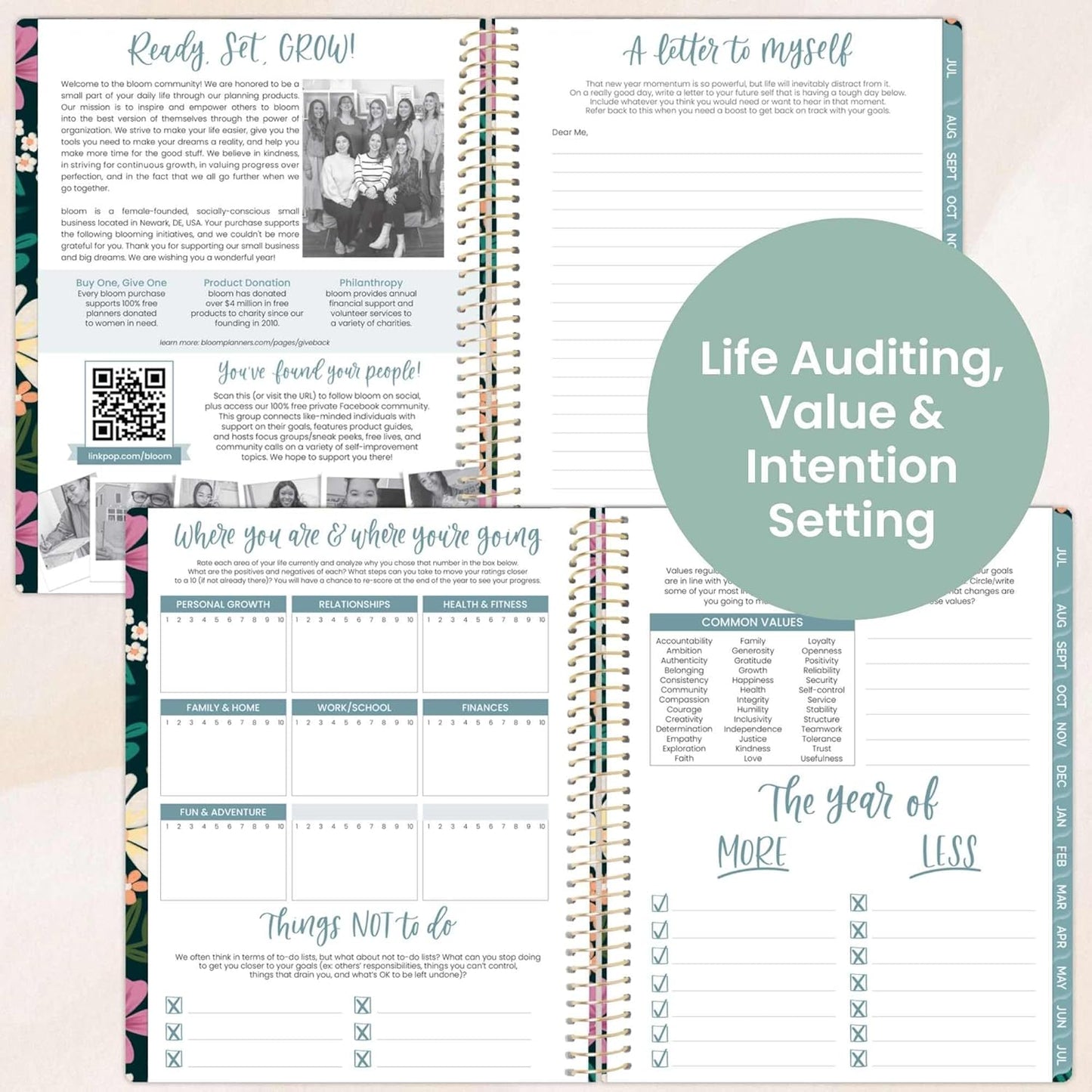 bloom daily planners 2025-2026 (8.5" x 11") Academic Year Day Planner (July 2025 - July 2026) - Weekly & Monthly Dated Agenda Organizer with Stickers & Tabs - Blooming Wildly