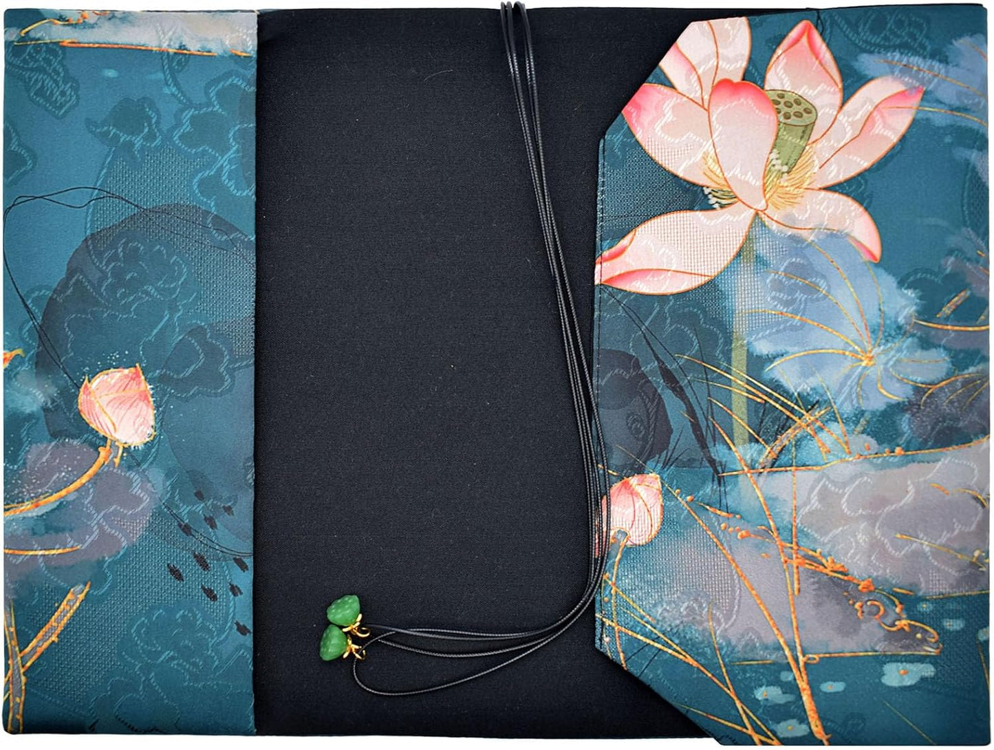 BLBMH 5.5x8.5 inch Book Cover for Paperbacks- Adjustable Fabric Book Sleeve Cover Protector Hardcover Softcover Book Novels Notebook Bible - Lotus B