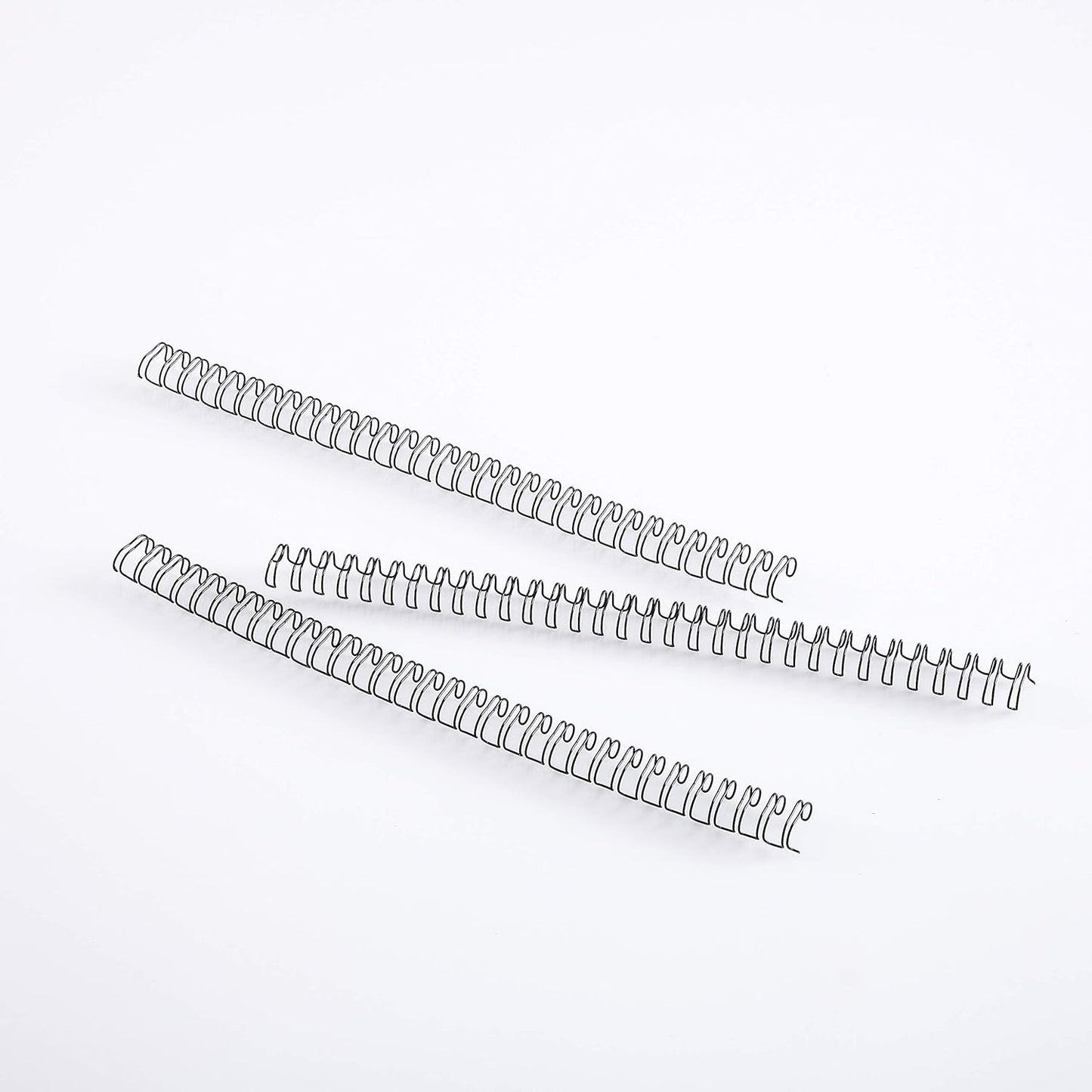 BNC Double Loop Wire Binding Rings Letter Size 3:1 Loops 32 Holes Black Color Pack of 100 (9/16 Inches)