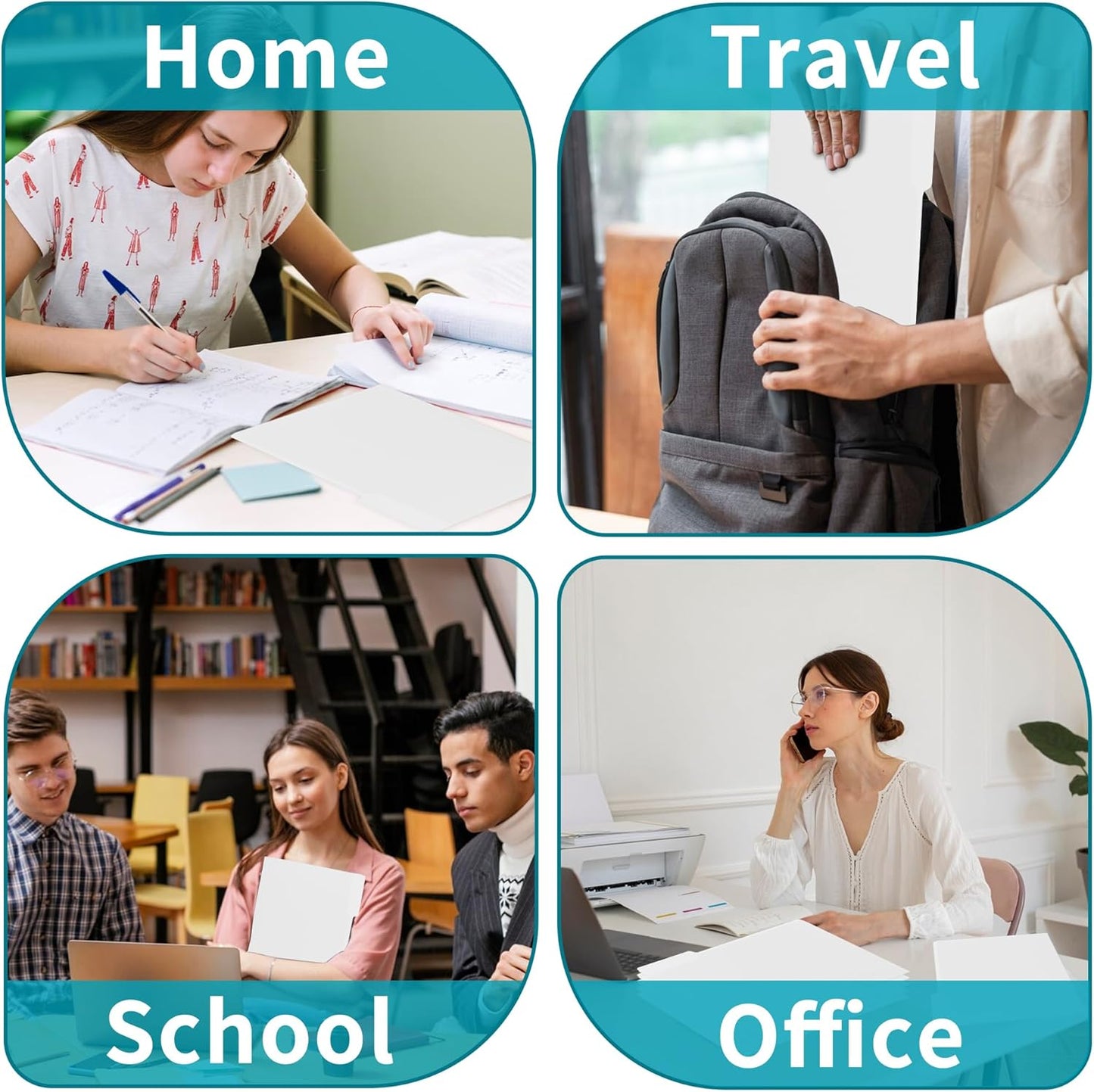 36 Packs Colored File Folders,White File Folders,Two Tone Color File Folder 8.5 x 11 Inch,1/3 Cut Tabs Letter Size,Manila File Folders for Office,School and Home,Organization