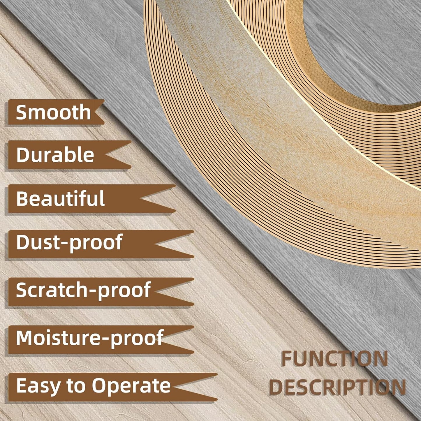 GSCIT Club Birch Edge Banding, 13/16 inch x 500ft roll of Wood Veneer Edge Banding Preglued Flexible, Wood Tape Banding for Cabinet Repair Plywood