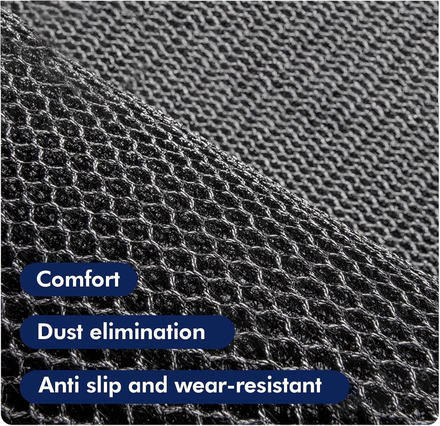 Front Door Mat Indoor/Outside Entrance 35"x24" Waterproof,Rubber Heavy Duty Outdoor Rug for Back Door Dirt Trapping,All Weather Entryway Mat,Black and White