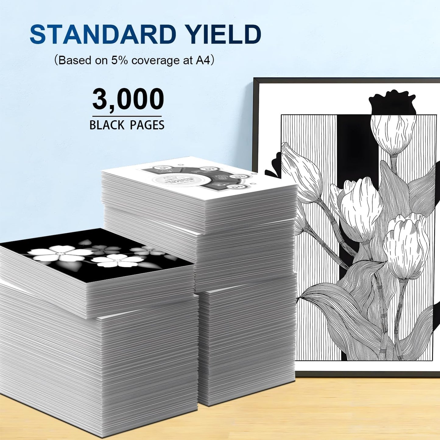 58A Toner 2 Pack Compatible with 58A CF258A Toner Cartridges Black (with Chip), Works with MFP M428fdw M428fdn M428dw M404 M428 Pro M404n M404dn M404dw Printer(2 Pack)