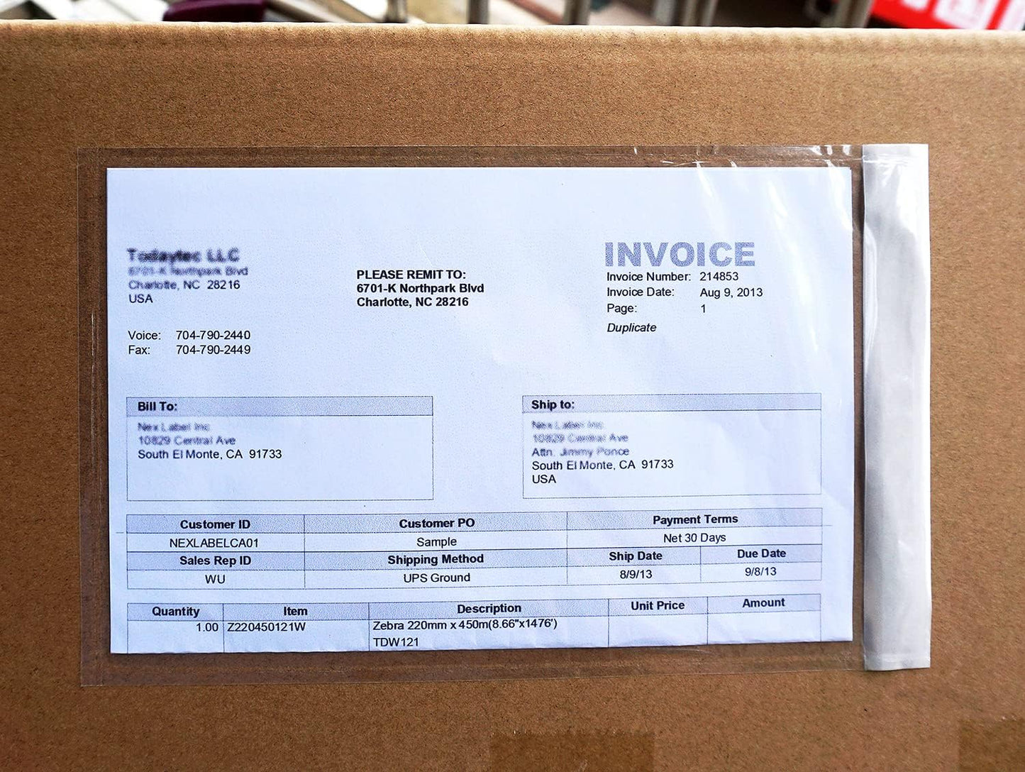 Premium 6''x10'' Packing List Envelope, Tailored Size for Letter-size Paper Folded in Half, Adhesive Shipping Label Pouch/Sleeve (100 pack)