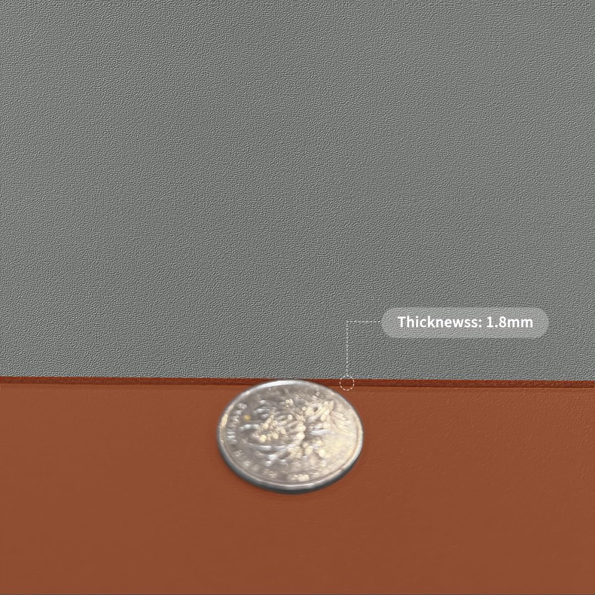 Leather Table Cover,1.8mm Thick,30x48 Inch Desk Cover,Large Desk Mat,Table Protector,Table Cover Protector,Desk Covers On Top of Desks(Brown+Gray,30x48)