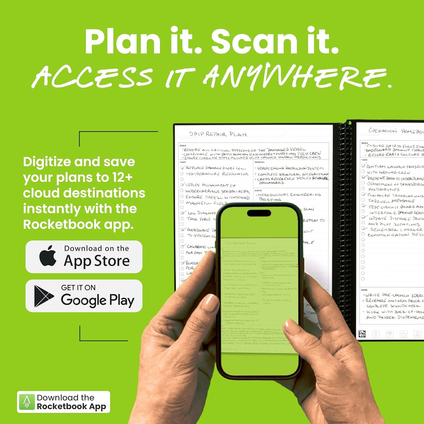 Rocketbook Flex Planner, Reusable Undated Smart, Executive Size 6x8.8 in Black – Daily, Weekly, Monthly, Annual Calendar, Tasks, Goals, Scheduling, Productivity, App Connected, Erasable, Durable Cover