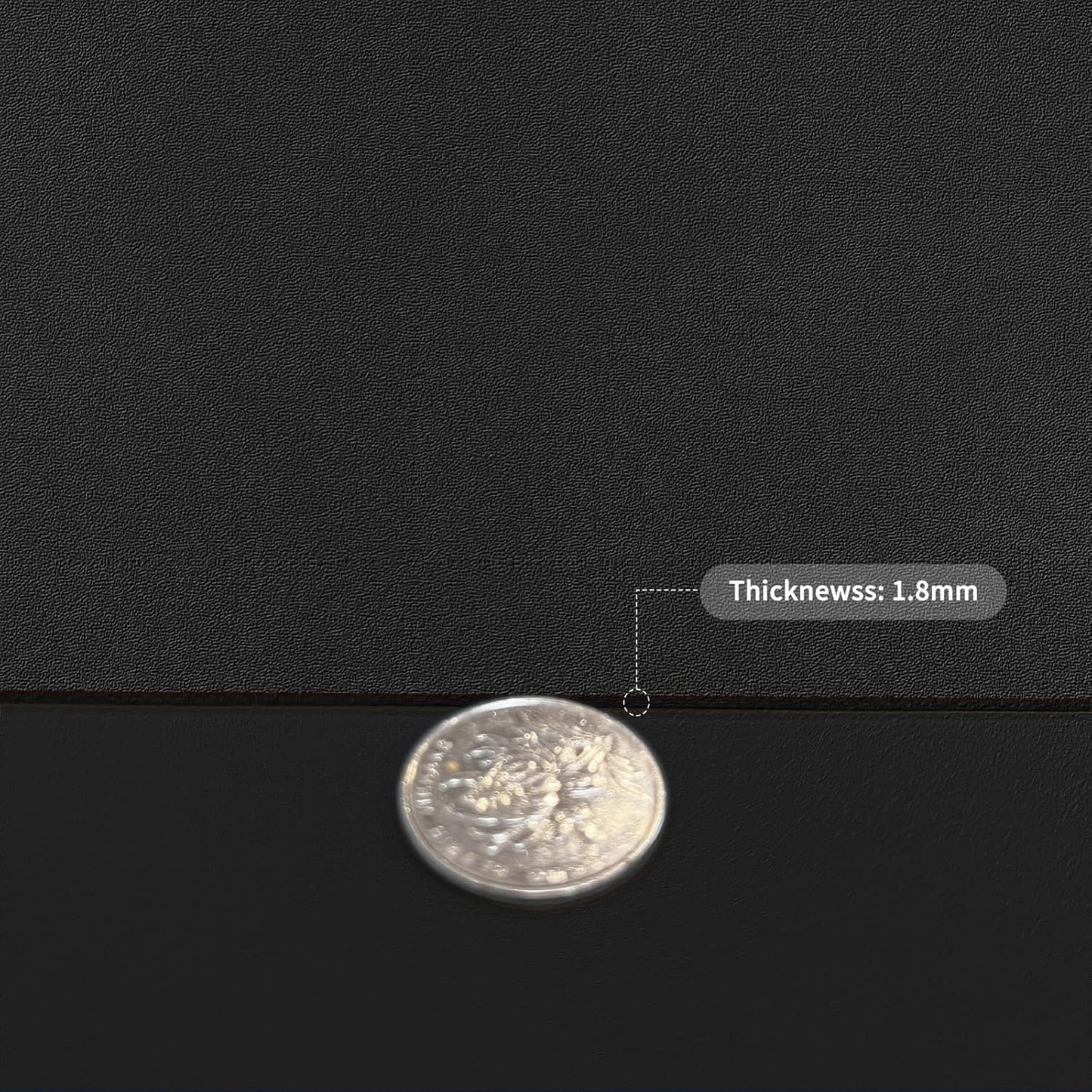 Leather Desk Mat,1.8mm Thick,12x60 Inch Desk Cover,Desk Protector Mat,Dresser Cover Top,Vanity Protector Mat,Vanity Cover,Vanity Cover Top Protector,Black Table Protector(Black+Black,12×60)