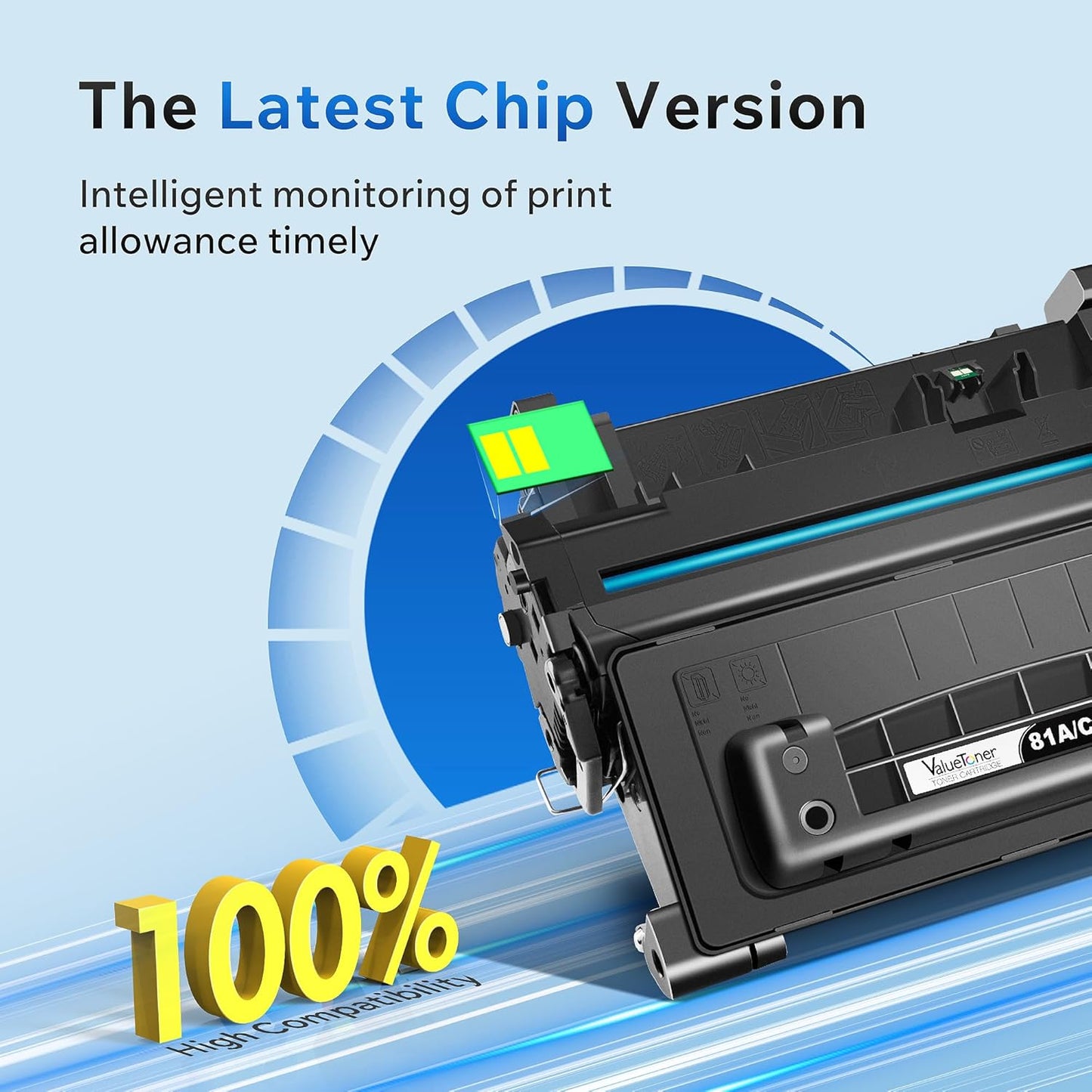 CF281A 81A Black Toner Cartridge Replacement for HP 81A Black Toner Cartridge 81X CF281X Toner for HP 281A Work with LaserJet Enterprise MFP M604 M604dn M605 M605dn M605x M606 M606x M630 M630f (2Pack)