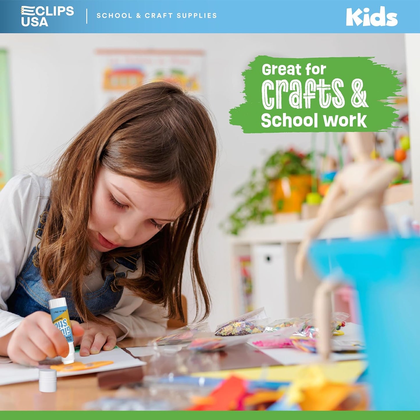 Glue Sticks Bulk (25 Pack), Glue Sticks for Kids Or Adults, Washable Glue Sticks, Glue Sticks Bulk Classroom, Craft Glue, School Supplies, .28 oz, 8 Grams (25 Pack)