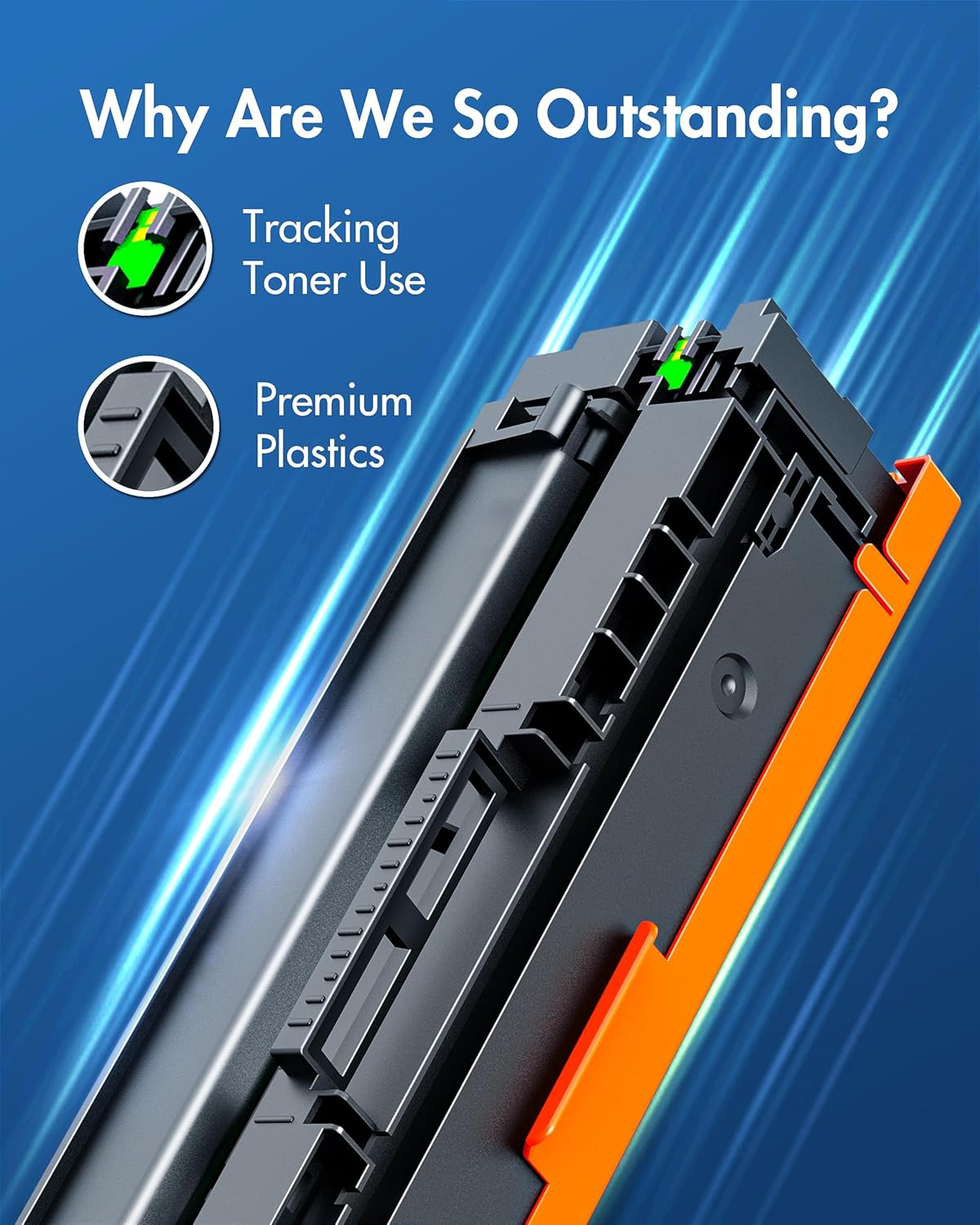 201X Toner Cartridges 4 Pack Replcement for hp 201x 201x 4 Pack High Yeild Comaptible with HP Color Laserjet MFP M277dw M252dw M252n M277 M277n M277c6 Printer CF400A CF401A CF402A CF403A