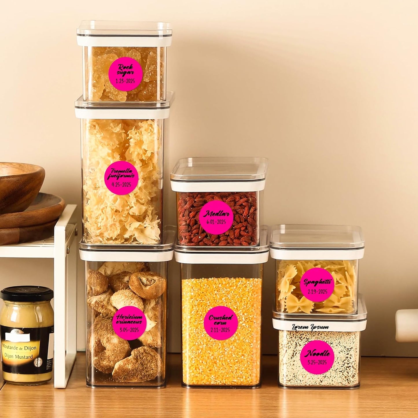 PARLAIM 1 inch Round Fluorescent Pink Dot Sticker,720PCS Permanent Adhesive Color Code Circle Sticker Labels for Office Classroom Garage Sale