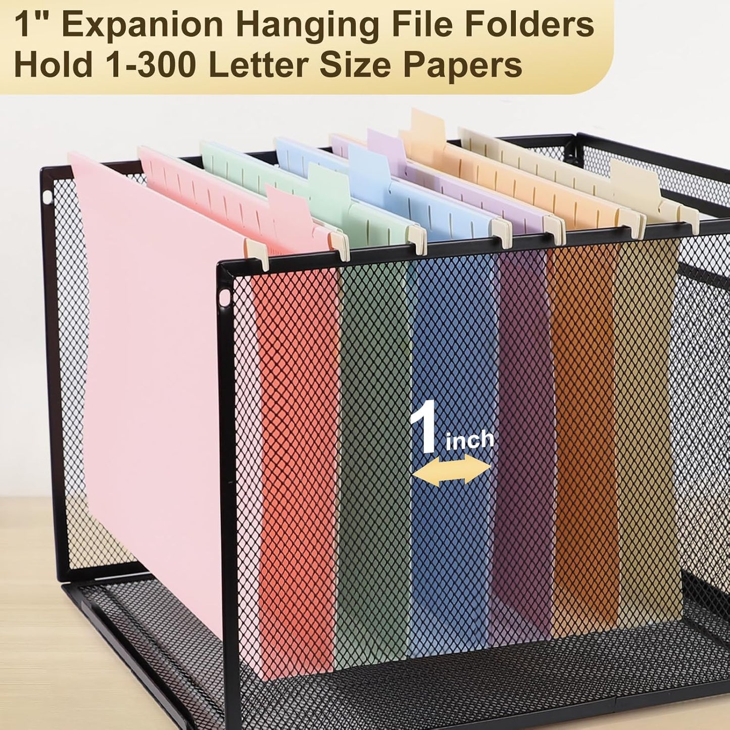 Plastic Hanging File Folders Letter Size,12 Pack Pastel Hanging Folders with Tabs,Heavy Duty for Filing Cabinet,Home and Office File