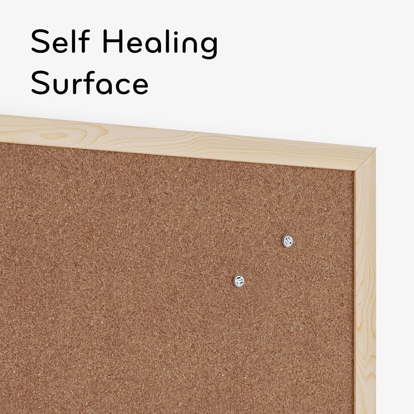 U Brands Cork Bulletin Board,18 x 24 Inches, Light Birch Wood Frame (265U00-01)