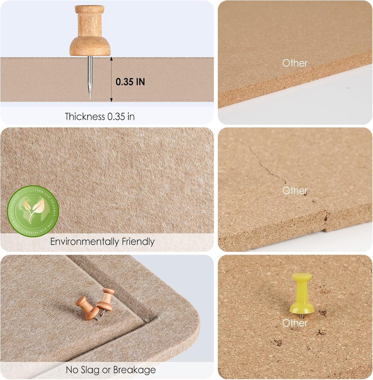 MaxGear Extra Large Bulletin Board 60" x 36", Foldable Felt Board Vision Board Supplies, Cork Board for Office, Home, School, Small Pin Boards for Walls Decorative Display Board Beige Brown