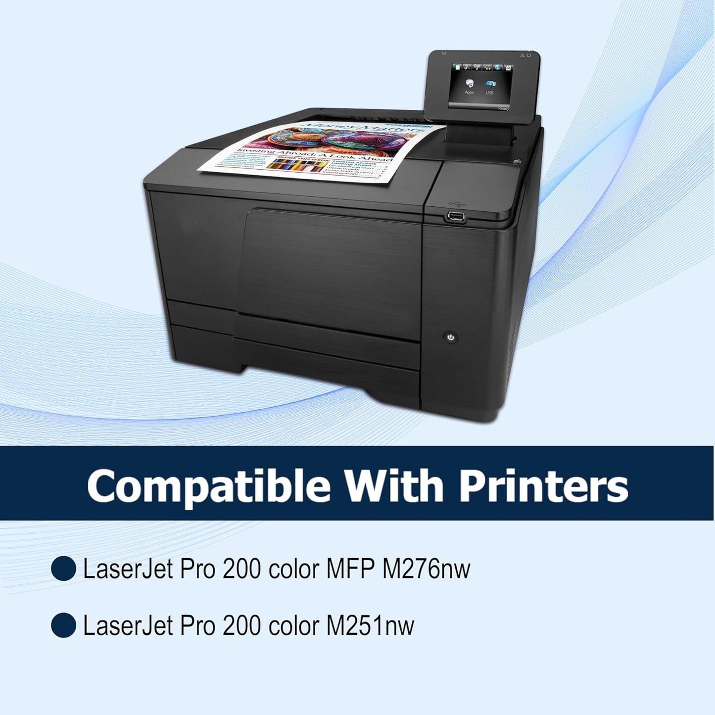 131X Black High-Capacity Toner Cartridge CF210X Replacement for HP Laserjet Pro 200 Color M251nw M276nw M251n M251 M276n Printer Ink (2 Pack)