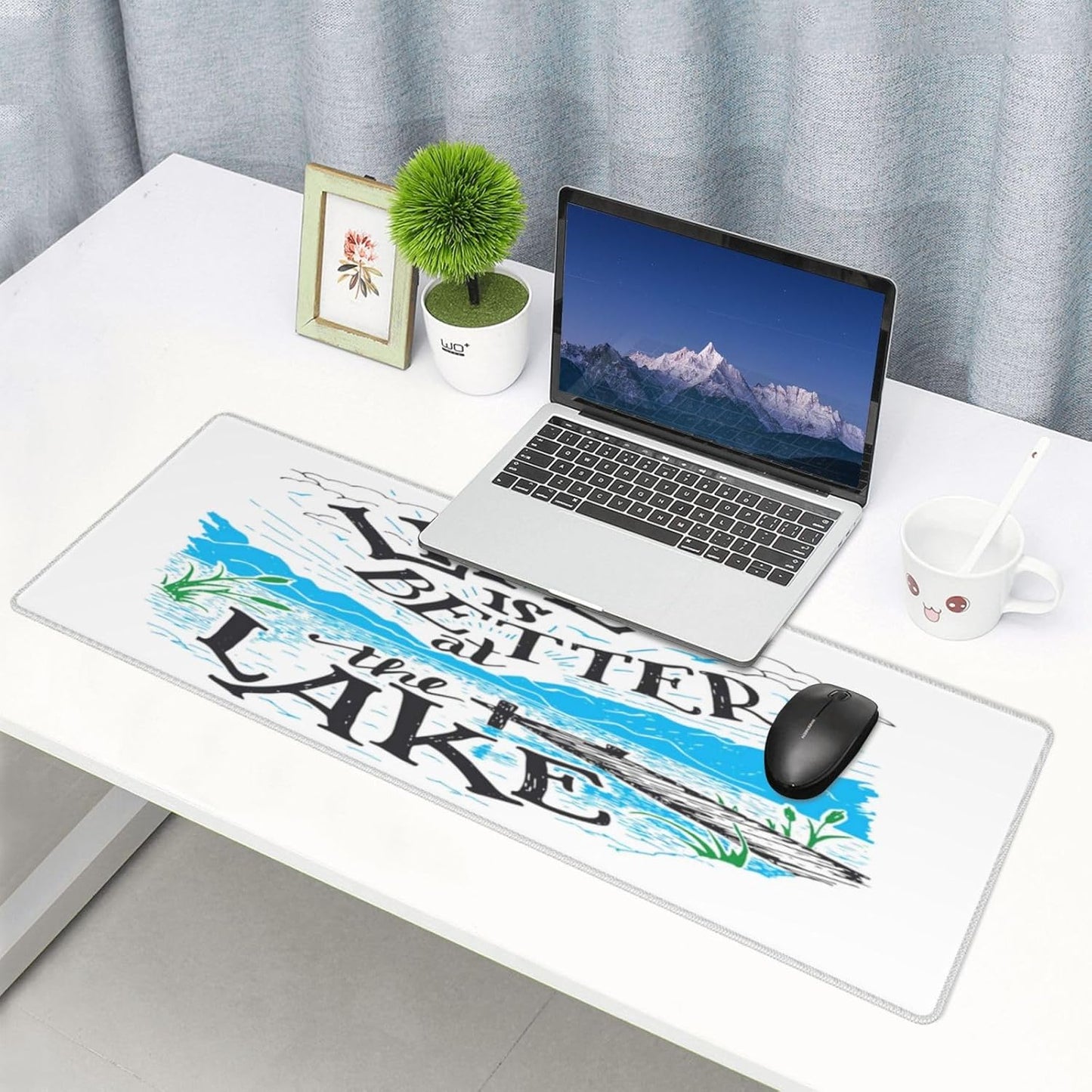 Life is Better at The Lake Mouse Pad, Large Big Gaming Mouse Pad Desk Pad, Mousepad with Non-Slip Rubber Base, Extended XXL Mouse Mat for Computer Laptop Office Accessories