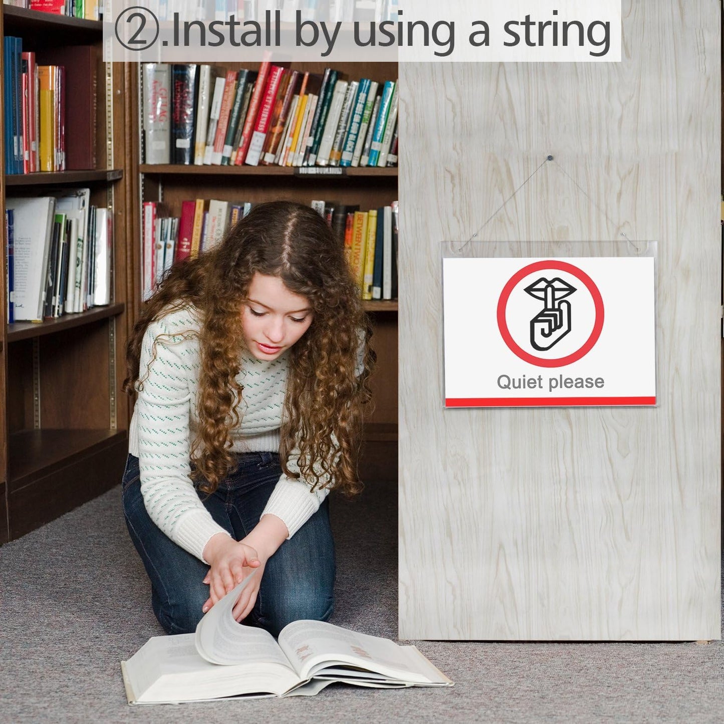 NIUBEE 6-Packs Acrylic Wall Sign Holder 8.5x11 Horizontal, Clear Plastic Picture Frames , Wall Mounted Design, Support No Drilling (Provide 3M Tape and Mounting Screws)