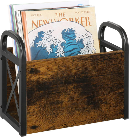 YINMIT Magazine Holder, Magazine Rack Floor, Magazine Storage Basket, Folder Organizer Bin for Books, Newspapers, Tablets