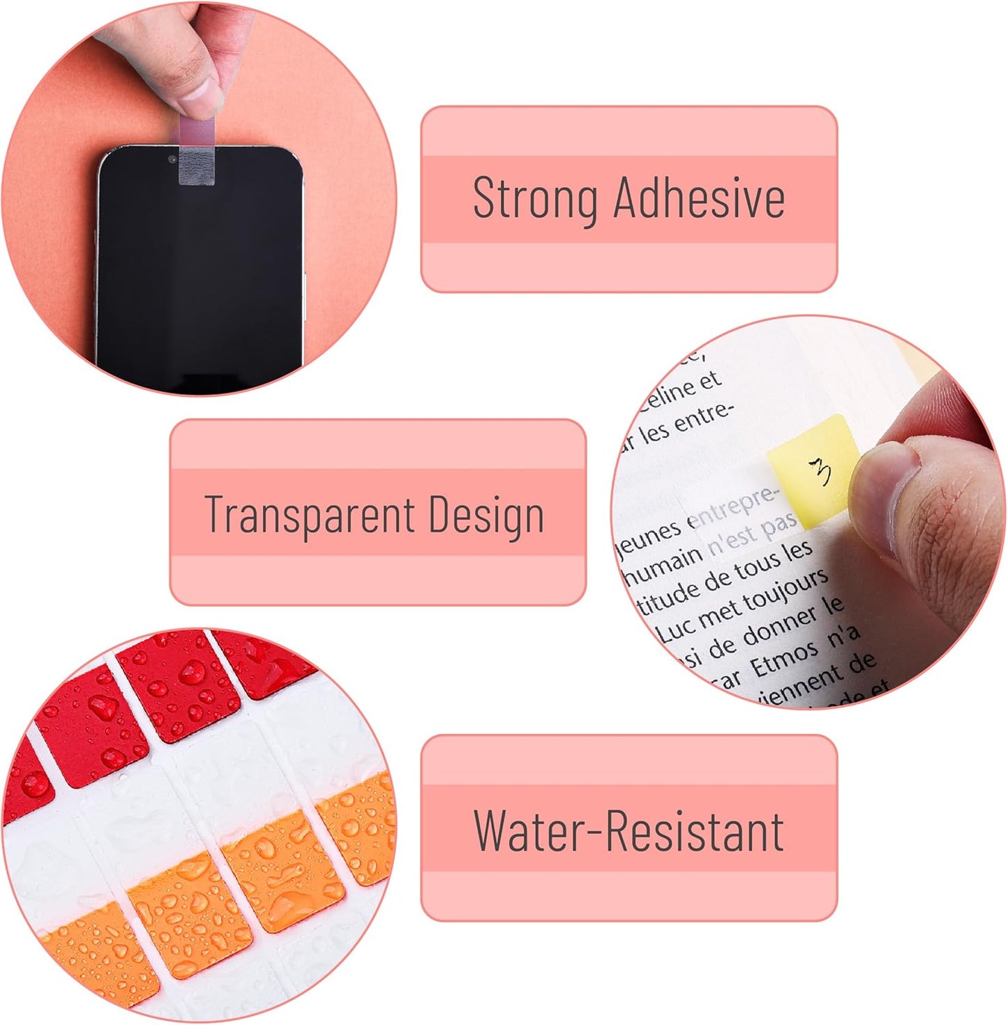 Mr. Pen- Sticky Index Tabs, 480 Pcs, Colorful Sticky Tabs for Notebooks, Page Markers, Page Tabs for Binders, Page Tabs Sticky Tabs for Books, Notebook Tabs, Book Sticky Tabs for Notebooks