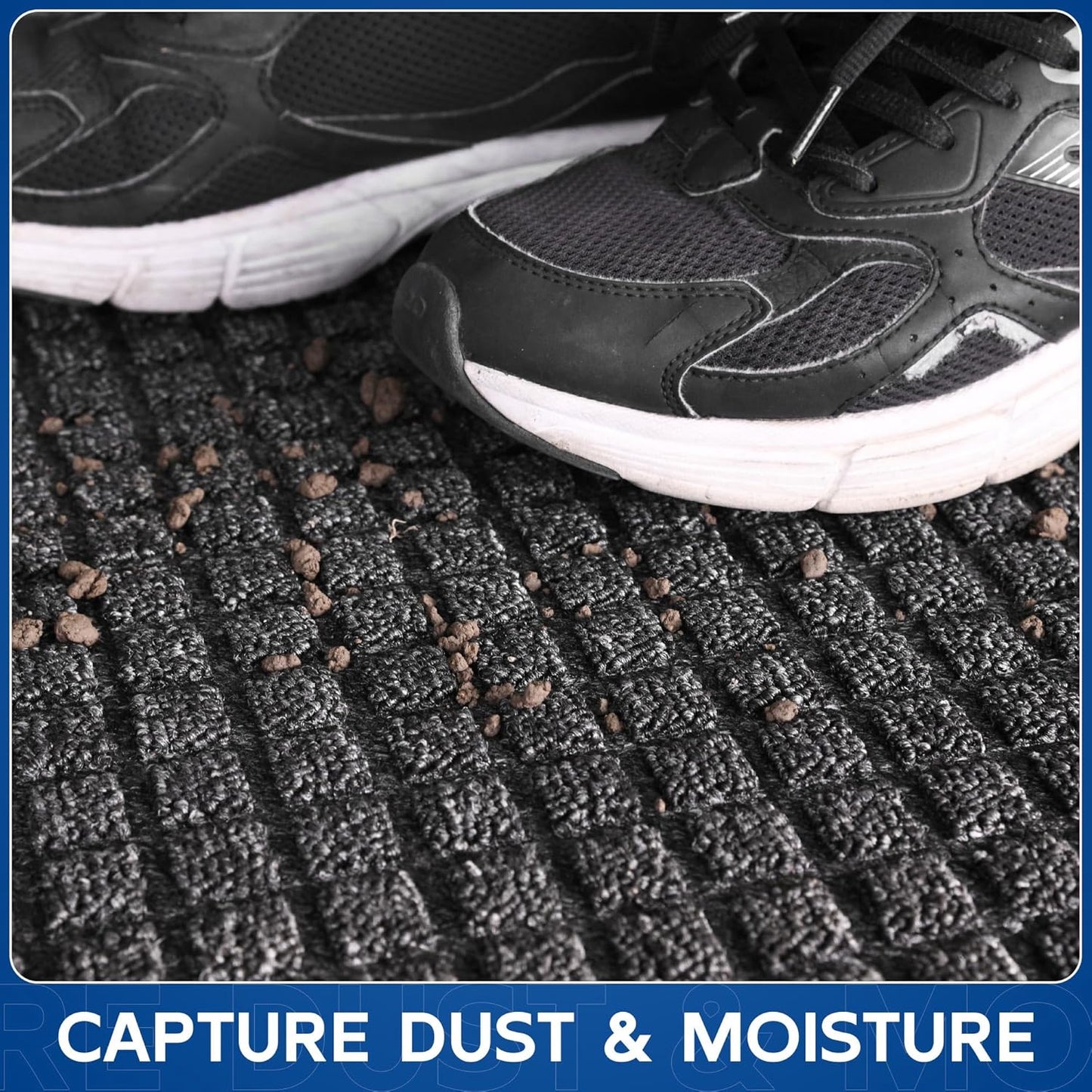 Durable Front Door Mat, 72" x 36" Heavy Duty Indoor Outdoor Doormat for Entryway, Non-Slip Rubber Backing, Stain and Fade Resistant Commercial Floor Mat for Home Office Entry