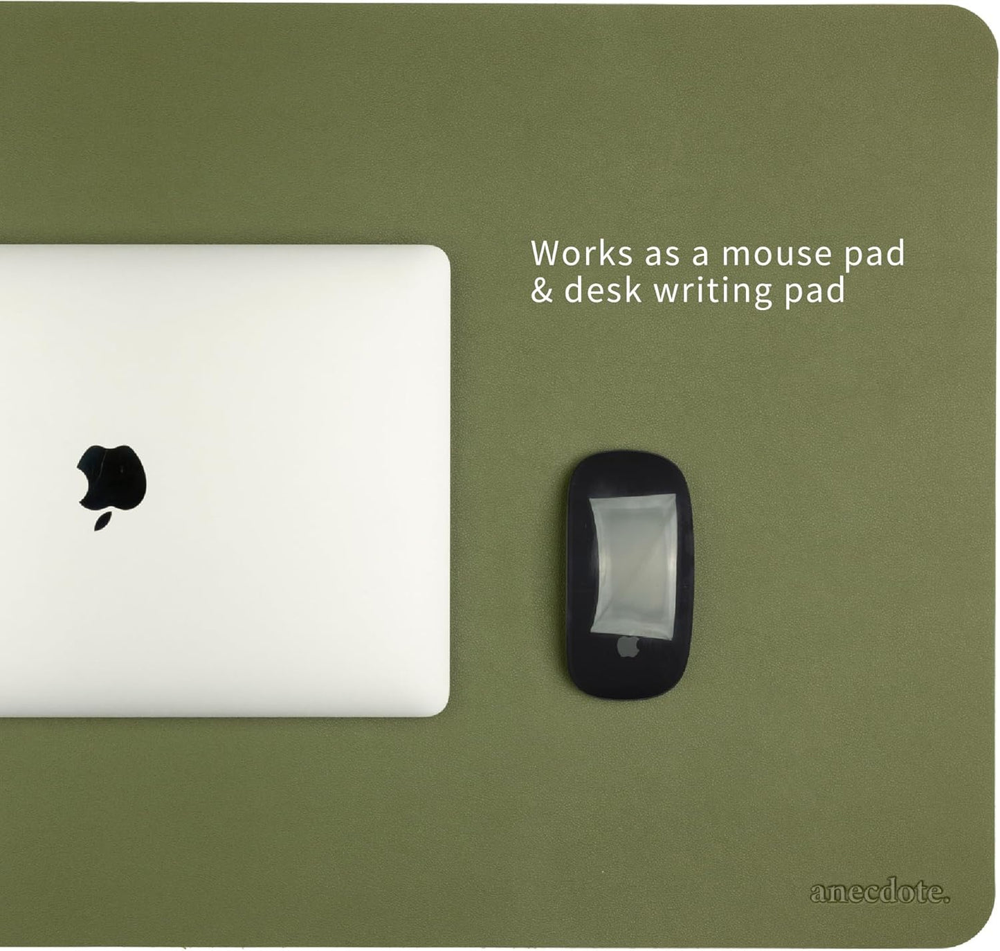 ANECDOTE Vegan Leather Desk Pad - 23.6"x17" Desk Mat for Your Office. This Quality Large Mouse Pad has Chic Elegance, Professional Look & Satisfying Touch - The Perfect Leather Mouse Pad for You!