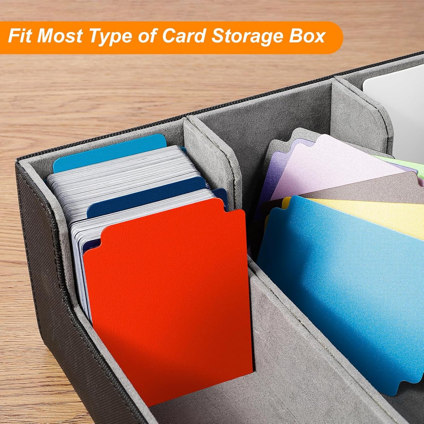 60 Pcs Trading Card Divider Multicolor Card Separators for Office Games Plastics Sports Baseball Card Dividers with Tabs Cards Box Dividers for photocard, 2.71 * 3.8 Inches