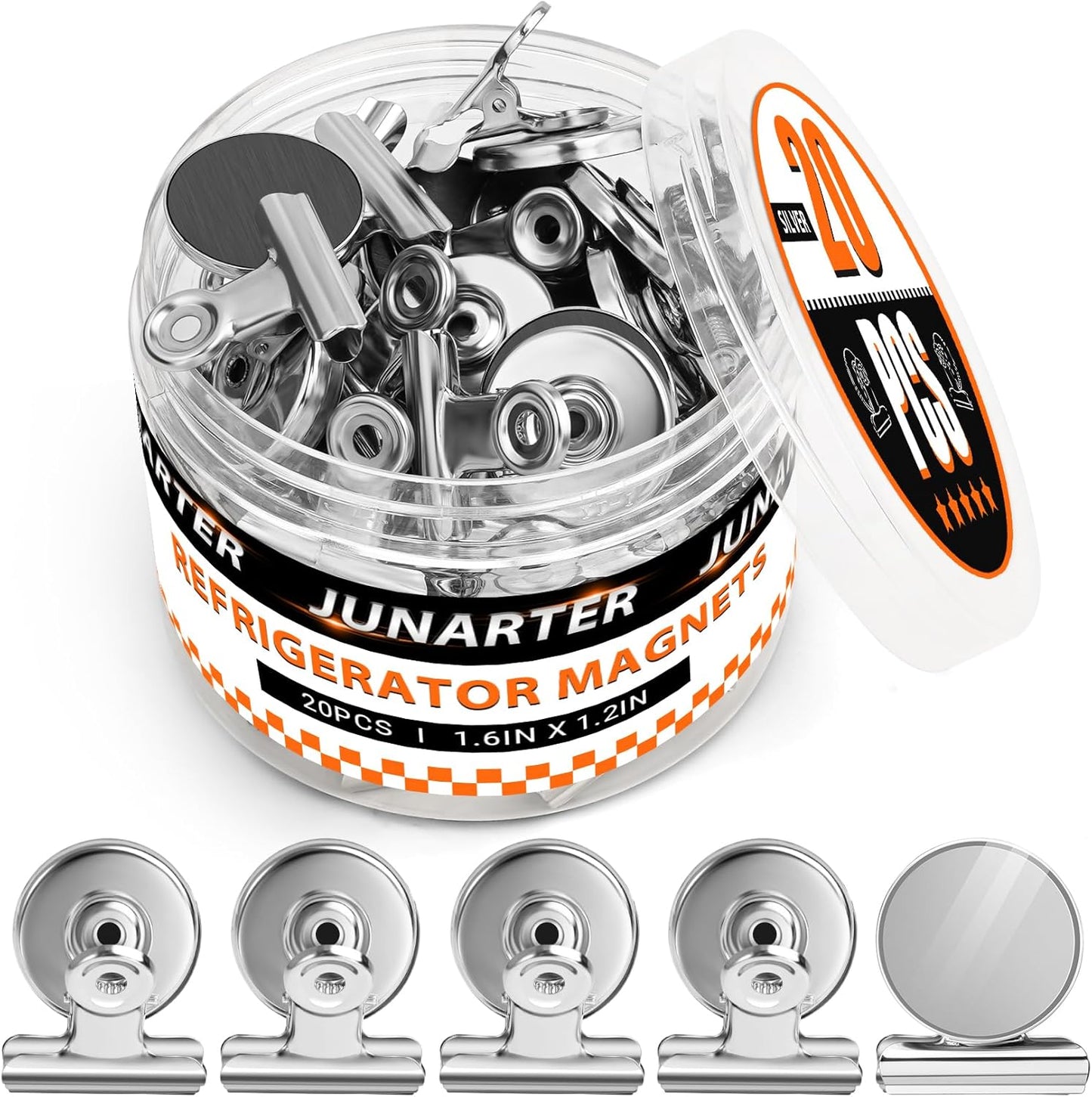 20 Pack Refrigerator Fridge Magnets, Cute Magnet Clips for Fridge, Magnetic Magnet Clips Heavy Duty Magnets Refrigerator for Note List, Photo Display, Whiteboard, Refrigerator, Locker