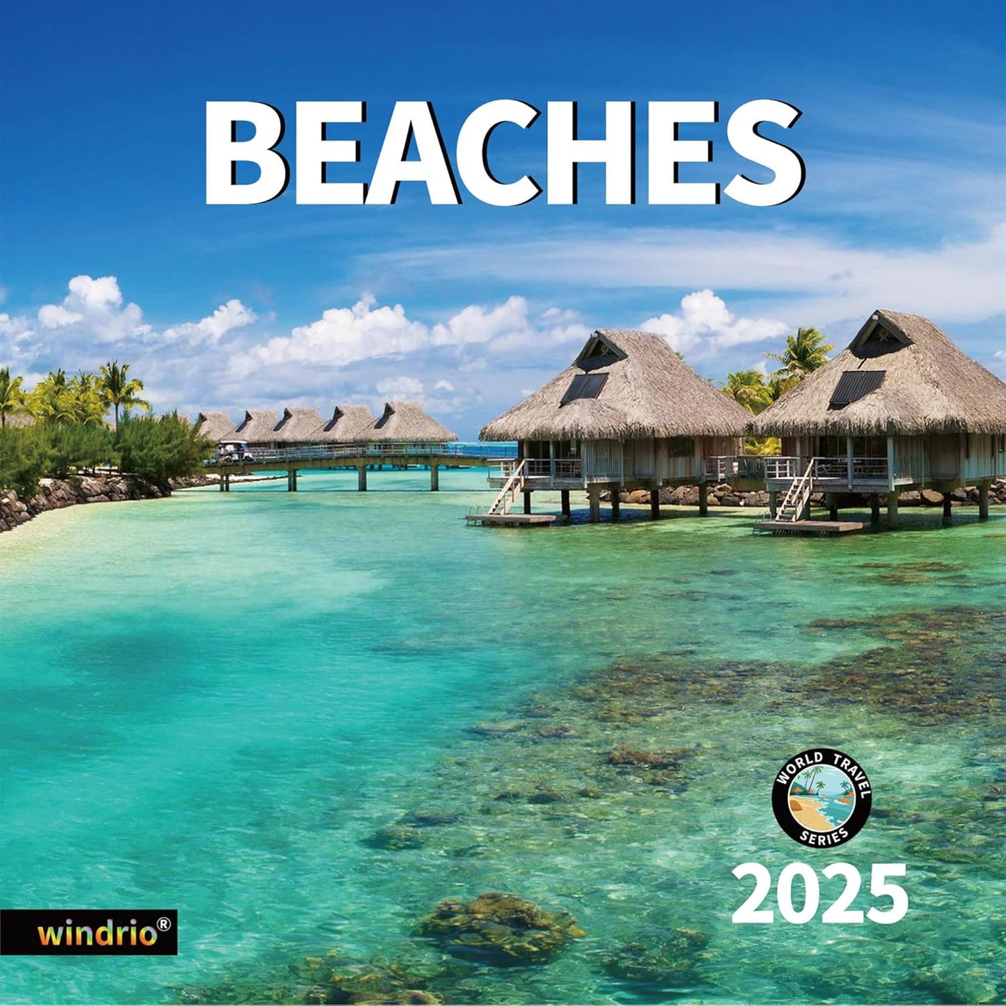 2025 Wall Calendar,Calendar 2026, July 2025 - June 2026, Wall Calendar BEACHES, 12" x 24" Opened,Full Page Months Thick & Sturdy Paper for Calendar Organizing & Planning