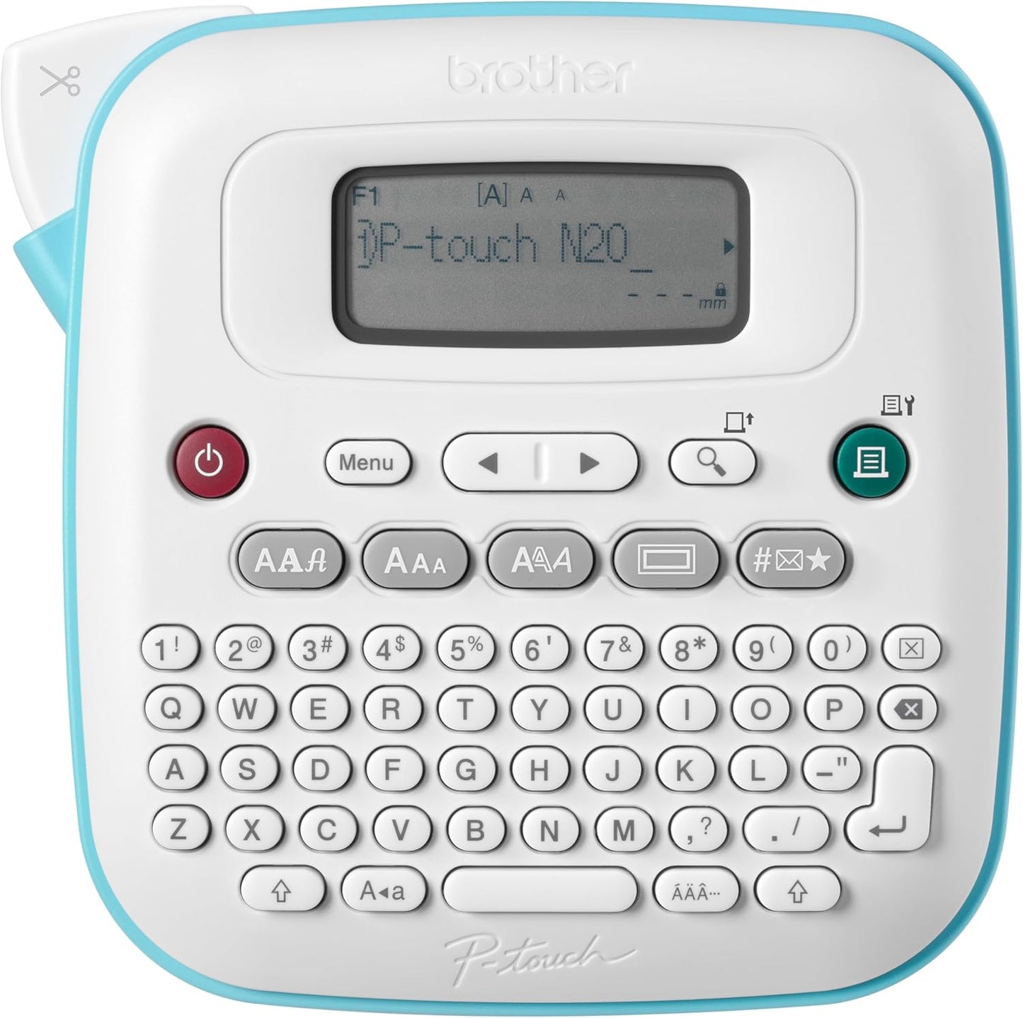 Brother P-Touch PT-N20 Personal Desktop Label Maker, Portable, Handheld and Prints, P-Touch Btag ~½” (12mm) Wide Color Personalized Label Tapes