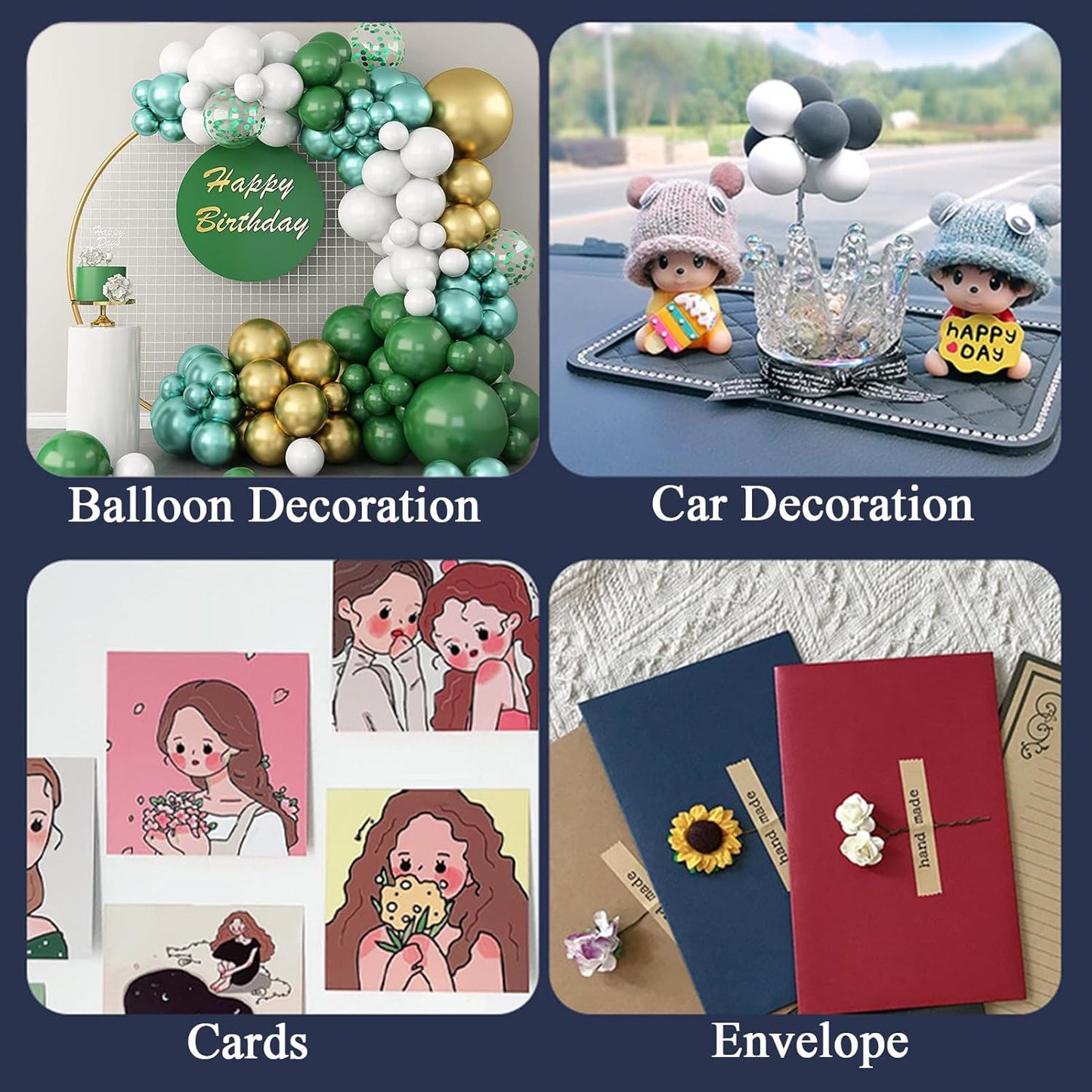 Adhesive Stick dots Two-Sided Sided Mounting Putty Stick Tack for Wall Hanging Crafts Balloons Festival Party Decorations,Clean Removable(1.2"*1.2"-240)